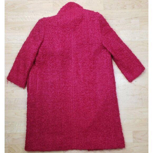 Vintage Jack Bloom Mohair Wool Boucle Coat Womens S Red Nubby Bracelet Sleeve - Picture 8 of 12